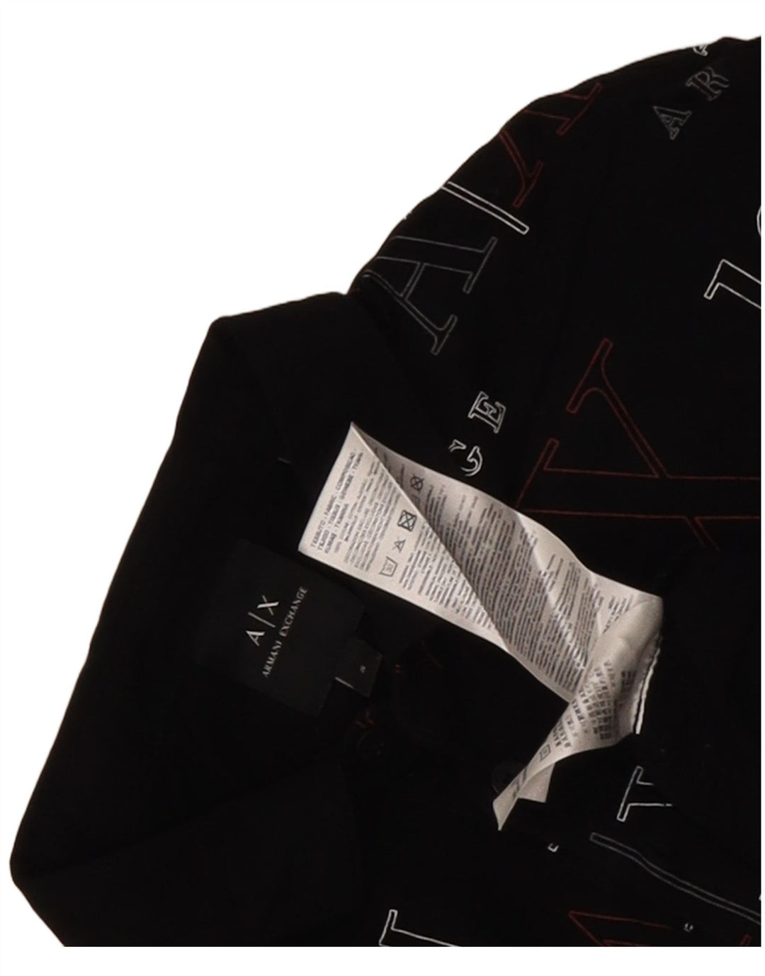 Armani Exchange muška polo majica s grafikom Mala crna pamučna