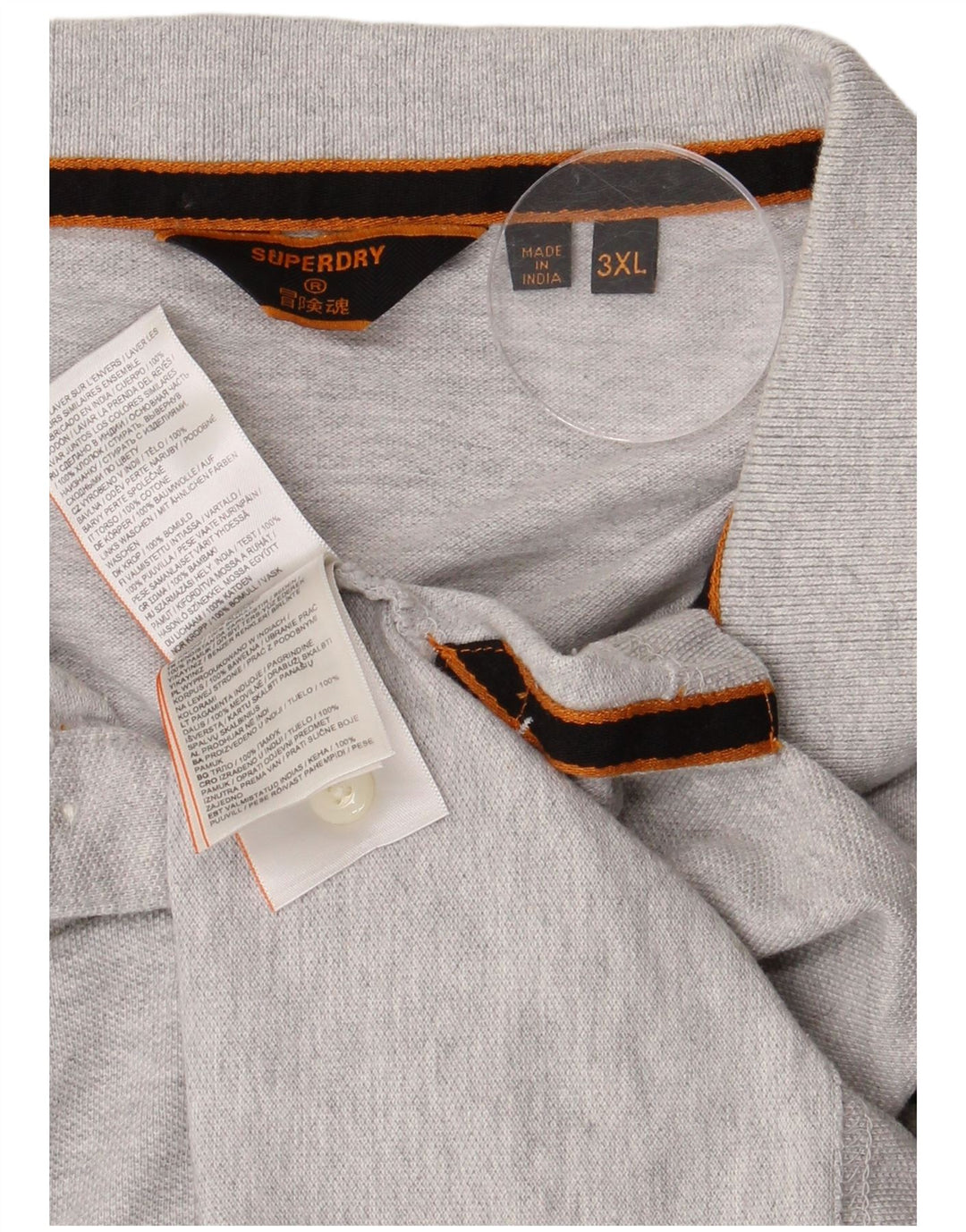 SUPERDRY muška polo majica 3XL sivi pamuk