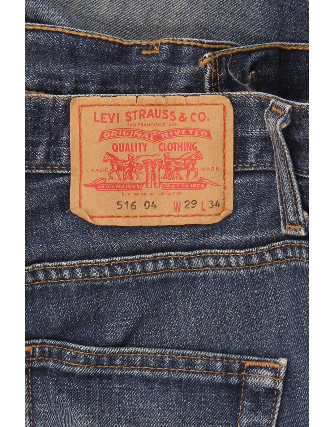 Levi's ženske 516 lepršave traperice W29 L34 tamnoplave