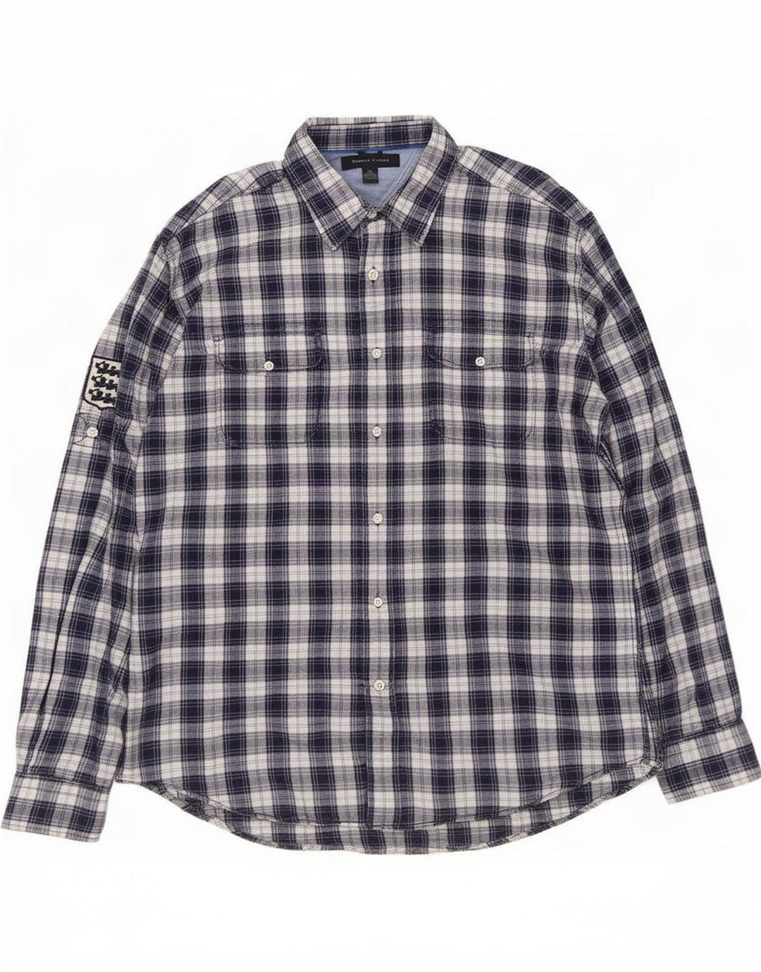 Tommy Hilfiger muška flanelska košulja, veliki tamnoplavi karirani pamuk