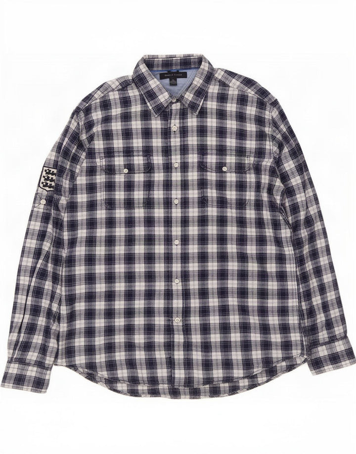 Tommy Hilfiger muška flanelska košulja, veliki tamnoplavi karirani pamuk