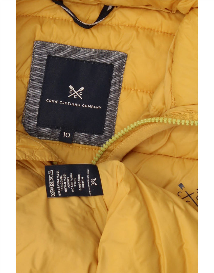 CREW ODJEĆA Ženska podstavljena jakna UK 10 Mala žuta najlonska
