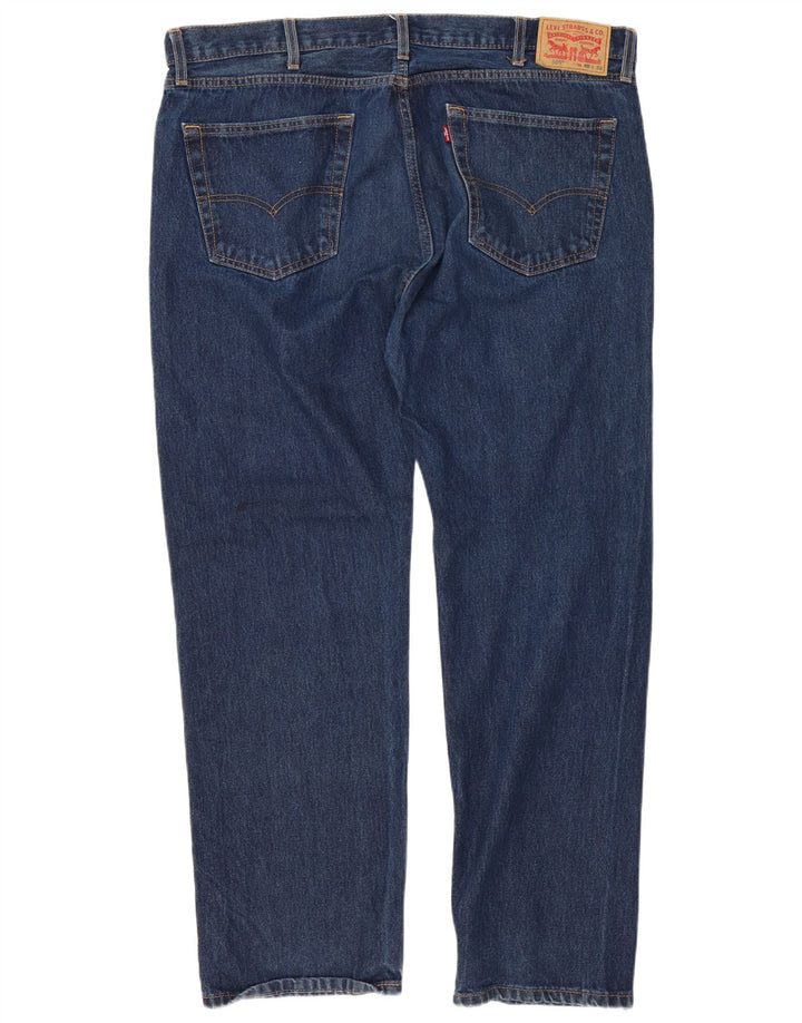 Levi's muške 505 ravne traperice W40 L30 tamnoplavi pamuk