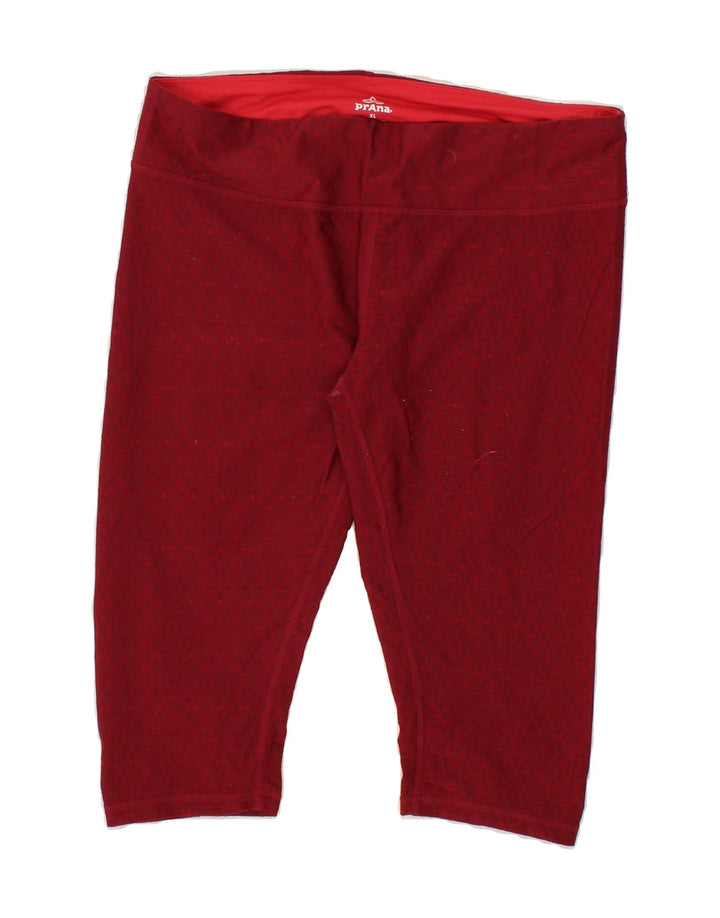 PRANA Womens Bermuda Sport Shorts UK 18 XL  Red Polyester Vintage Prana and Second-Hand Prana from Messina Hembry 