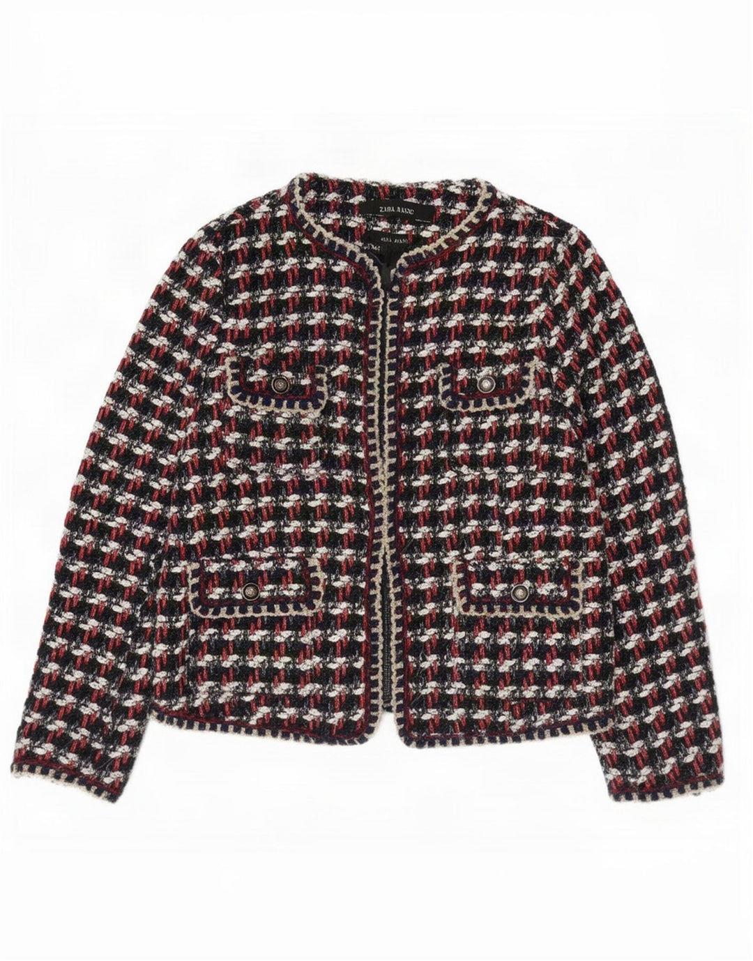 Zara ženski sako Regular Fit UK 10 mali višebojni karirani