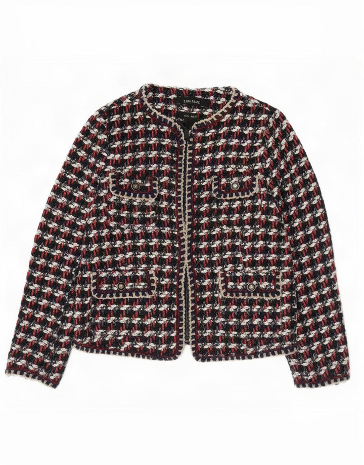Zara ženski sako Regular Fit UK 10 mali višebojni karirani