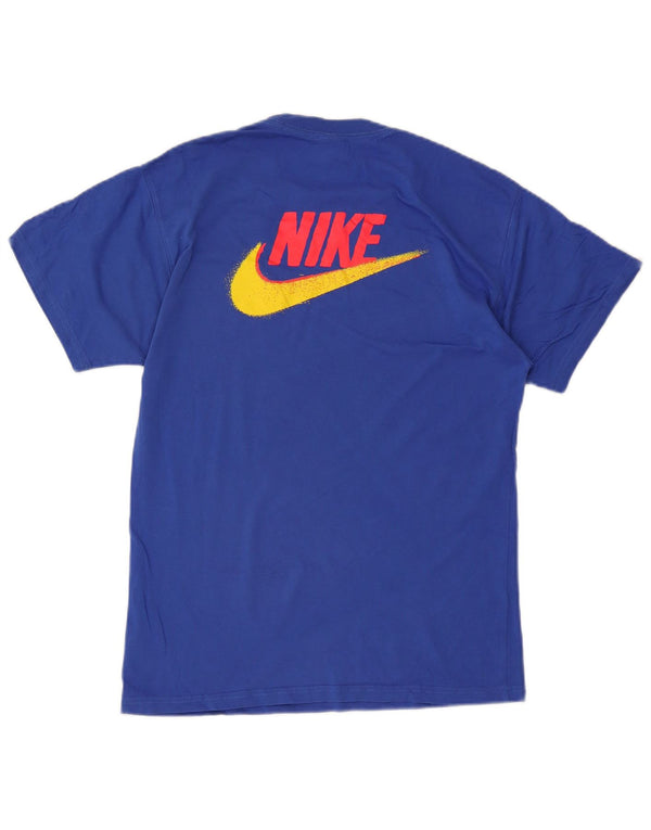Mali plavi pamuk za mušku majicu s grafičkim motivima Nike