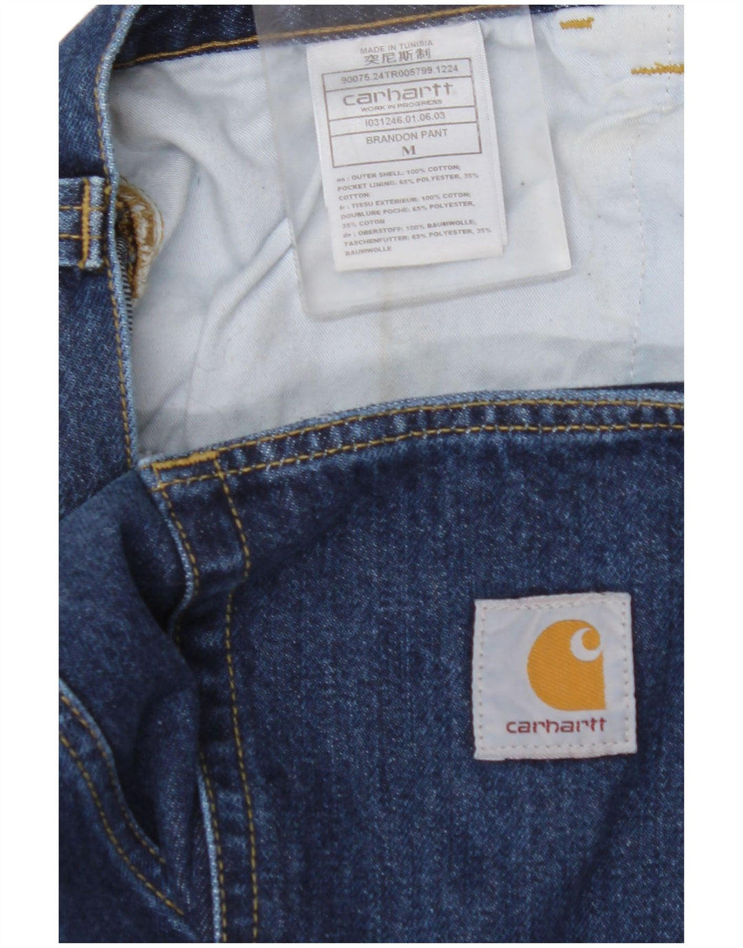 CARHARTT muške sužene traperice srednje veličine W36 L29 plavi pamuk