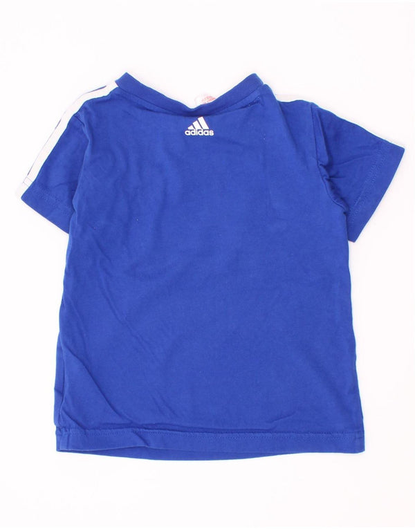 Adidas majica kratkih rukava s grafičkim motivima za dječake, 9-12 mjeseci, plavi pamuk