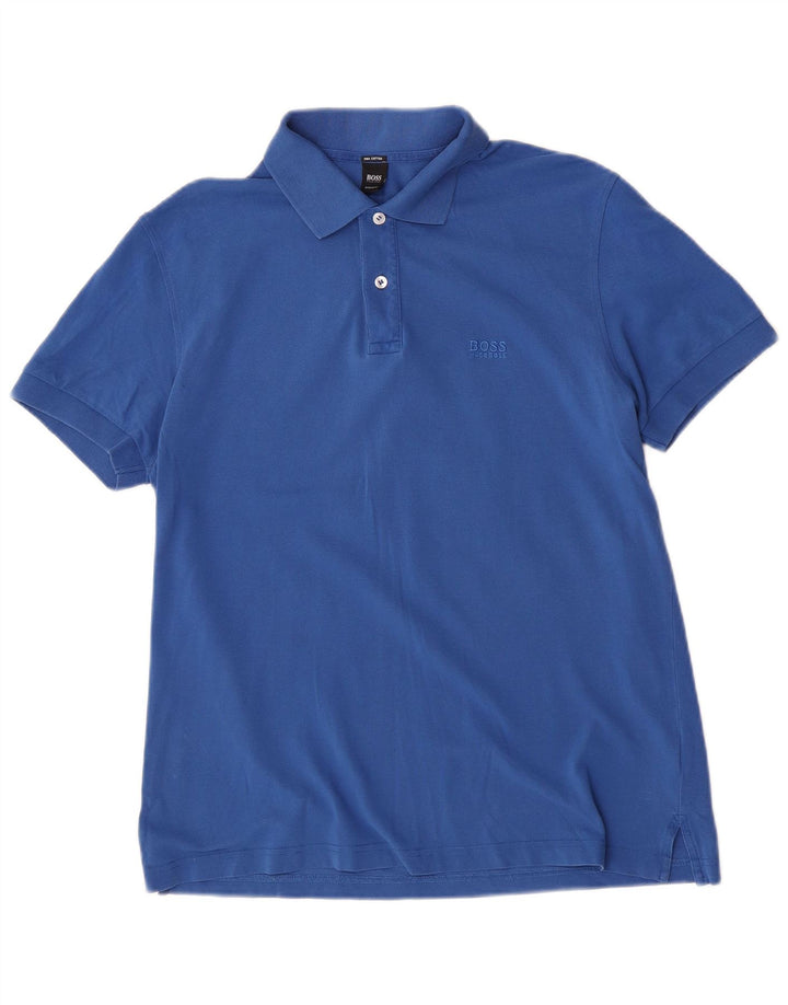 Hugo Boss muška polo majica standardnog kroja velika, plava pamučna