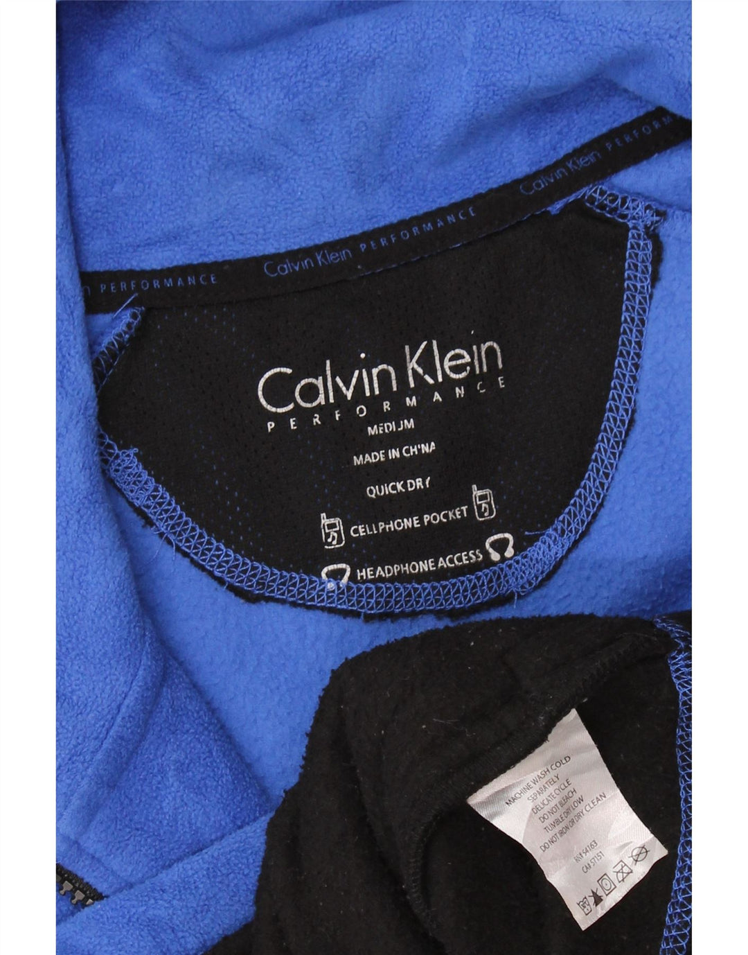 Calvin Klein Ženska grafička flis jakna UK 14 srednje plave boje