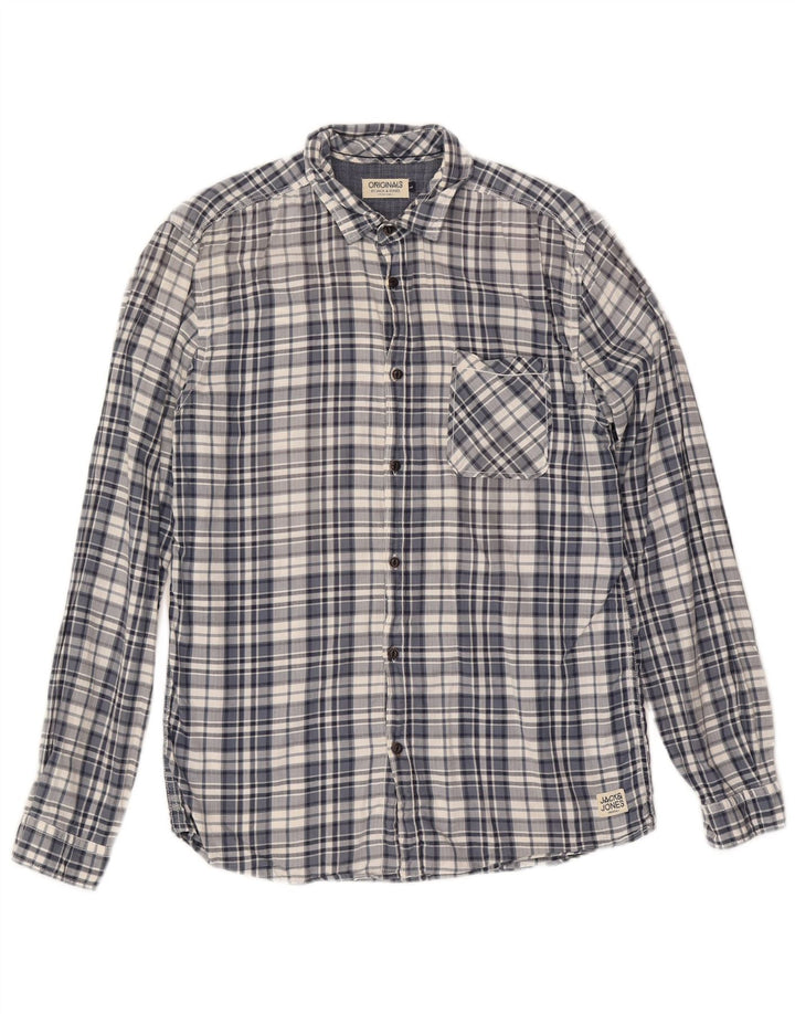 Jack & Jones muška košulja veliki plavi karirani pamuk