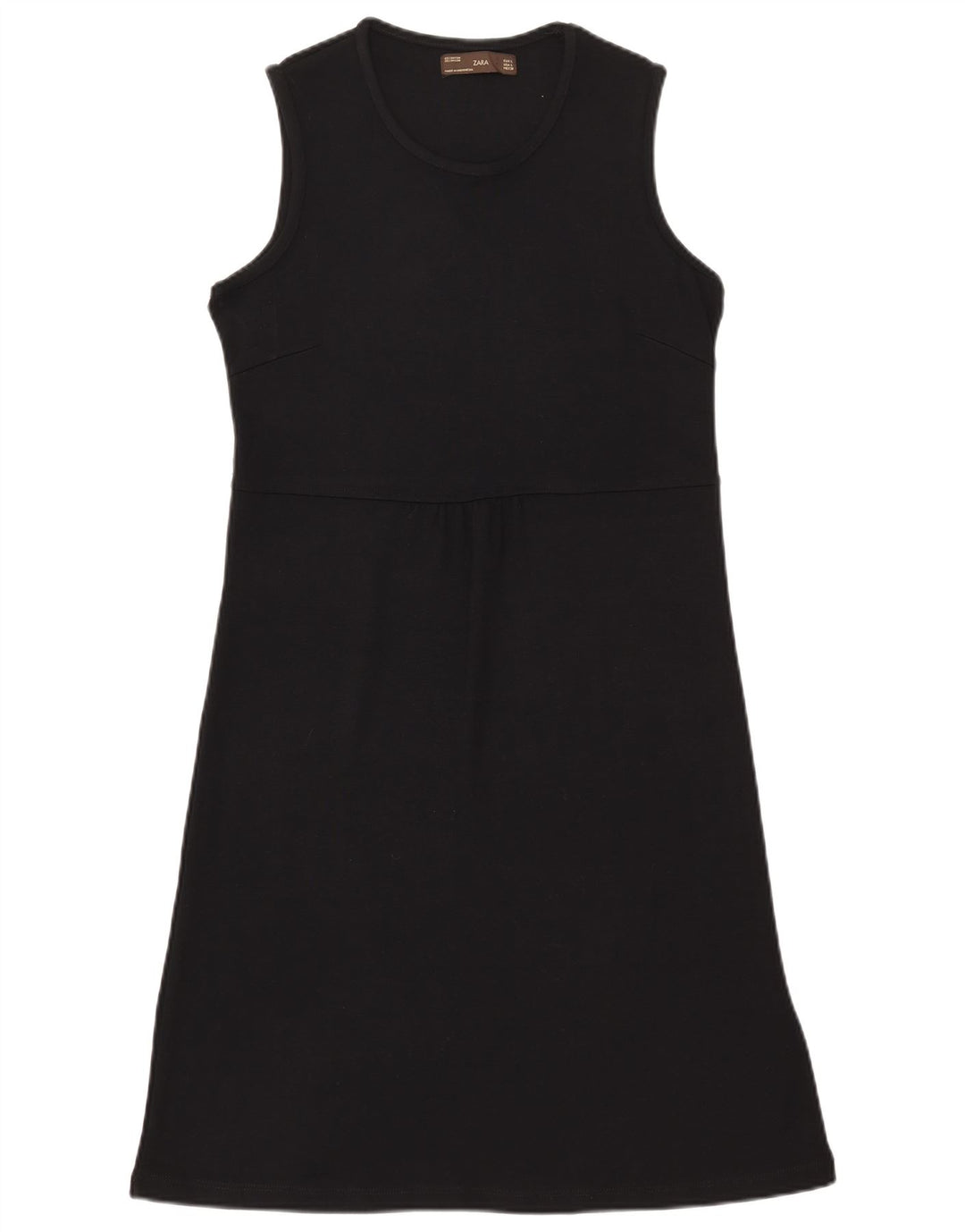 Zara ženska osnovna haljina bez rukava UK 14 Large Black Rayon