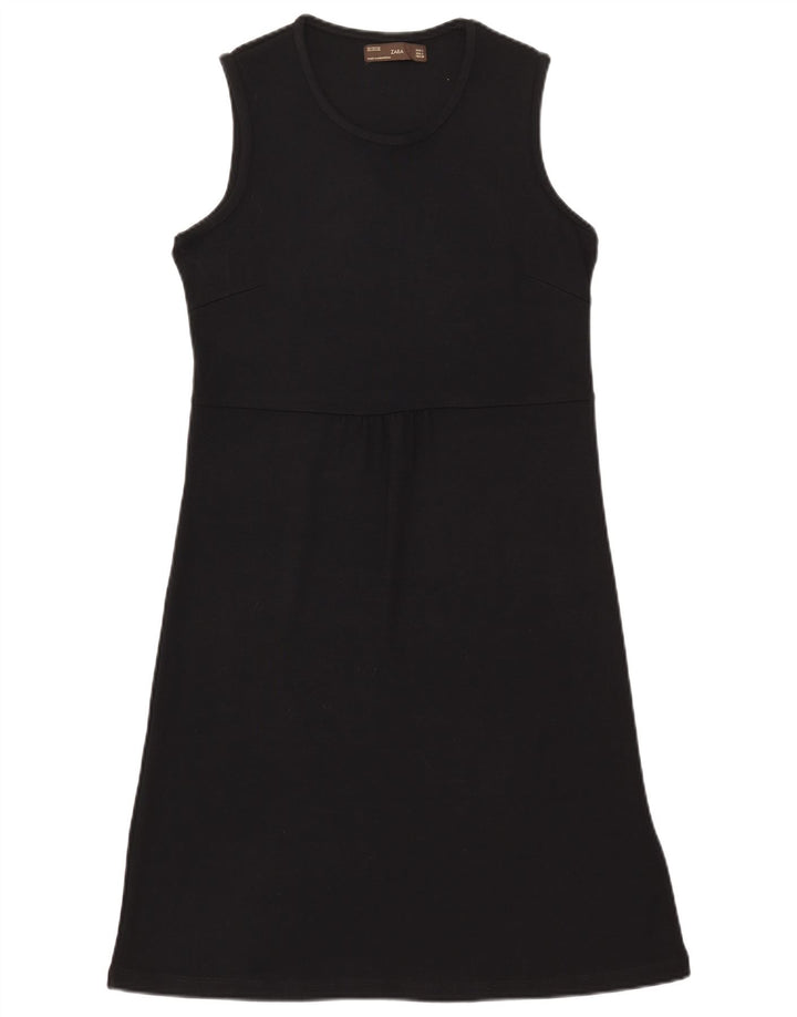 Zara ženska osnovna haljina bez rukava UK 14 Large Black Rayon