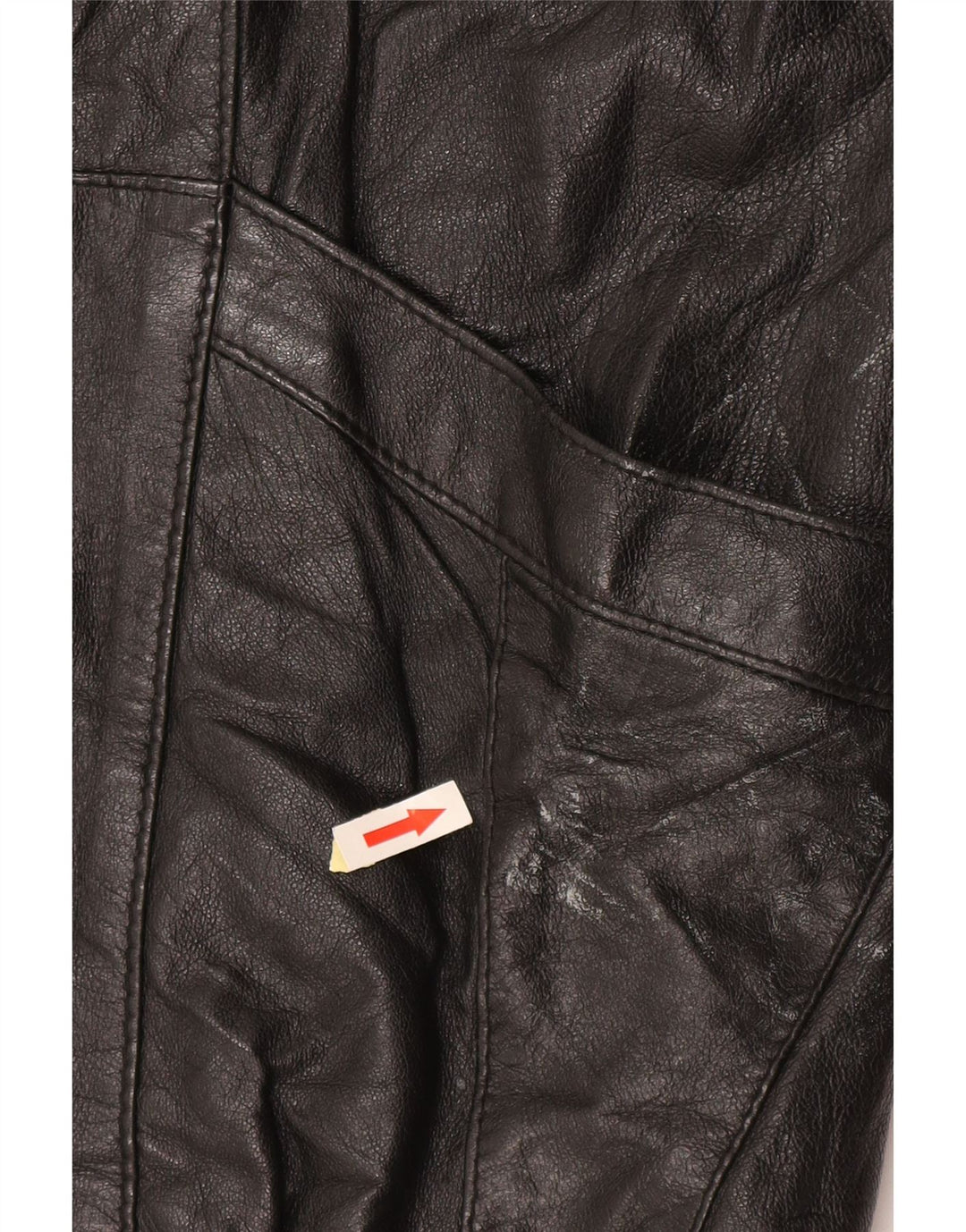 Vintage ženska prevelika kožna jakna EU 50 XL crna