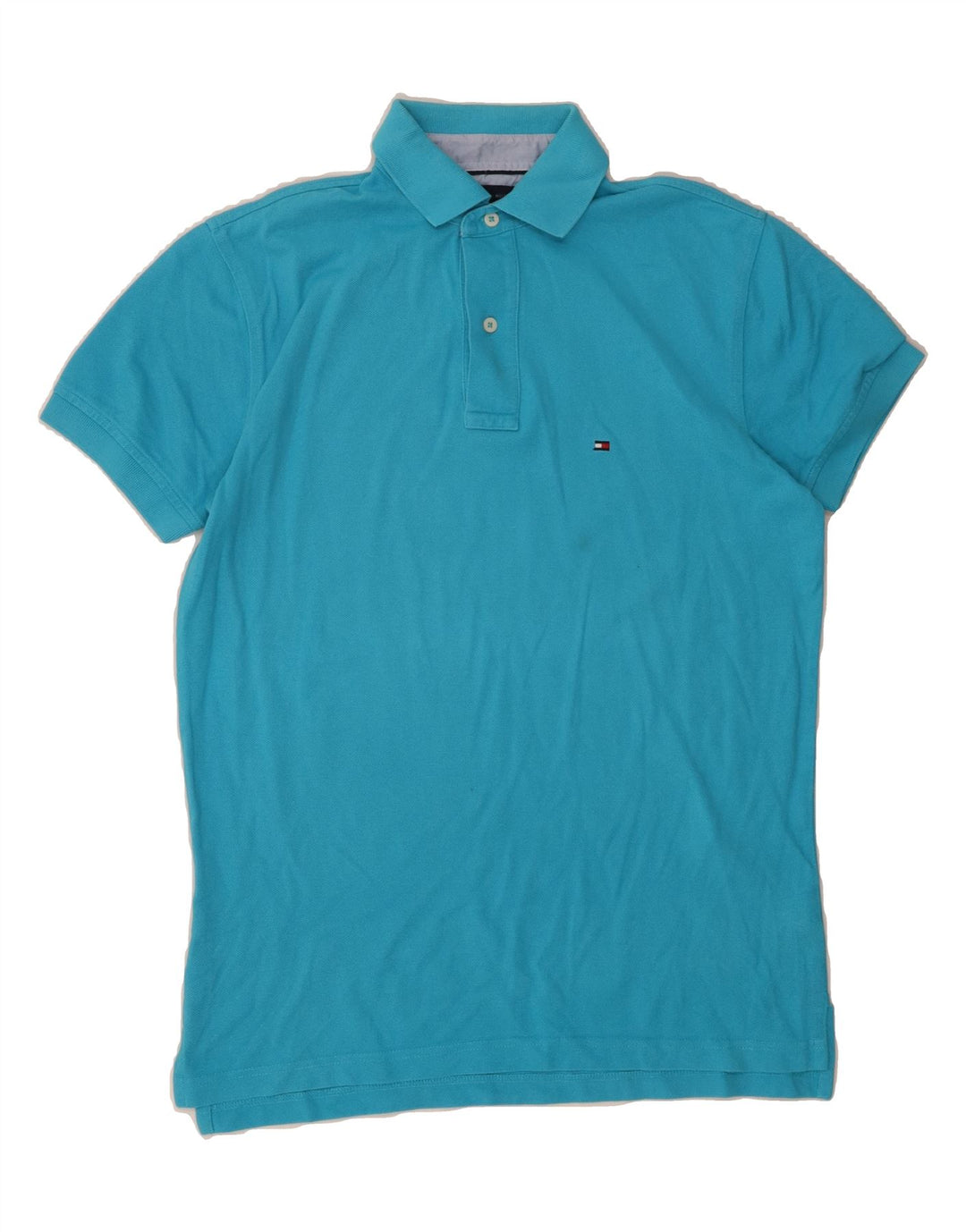 TOMMY HILFIGER Mens Polo Shirt Small Blue Cotton Vintage Tommy Hilfiger and Second-Hand Tommy Hilfiger from Messina Hembry 