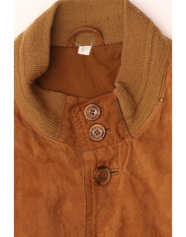 Vintage muška bomber jakna od brušene kože IT 50 Large Brown