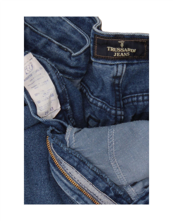 TRUSSARDI Womens Straight Jeans W29 L26 Blue Cotton Vintage Trussardi and Second-Hand Trussardi from Messina Hembry 