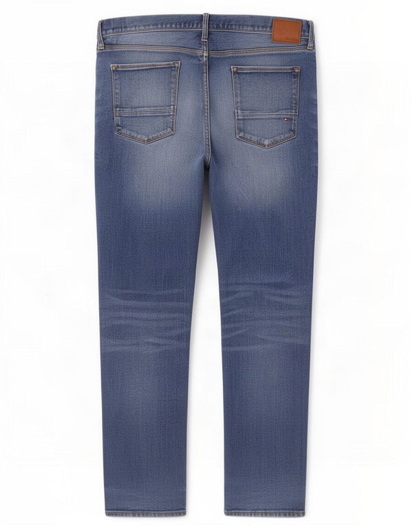 Tommy Hilfiger Mens Denton Straight Jeans W38 L30 Plavi pamuk