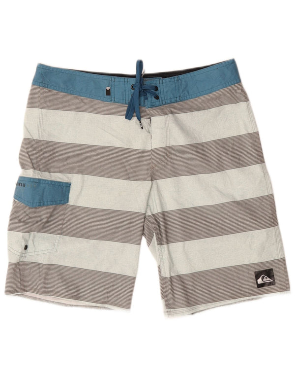 Quiksilver muške kratke hlače za kupanje srednjeg raznobojnog prugastog poliestera