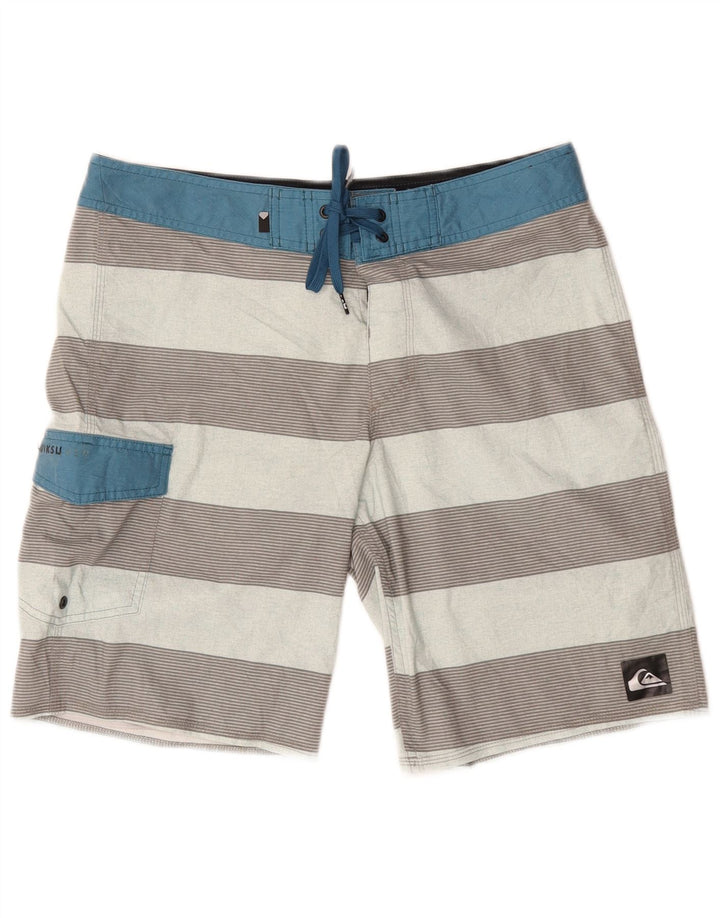 Quiksilver muške kratke hlače za kupanje srednjeg raznobojnog prugastog poliestera