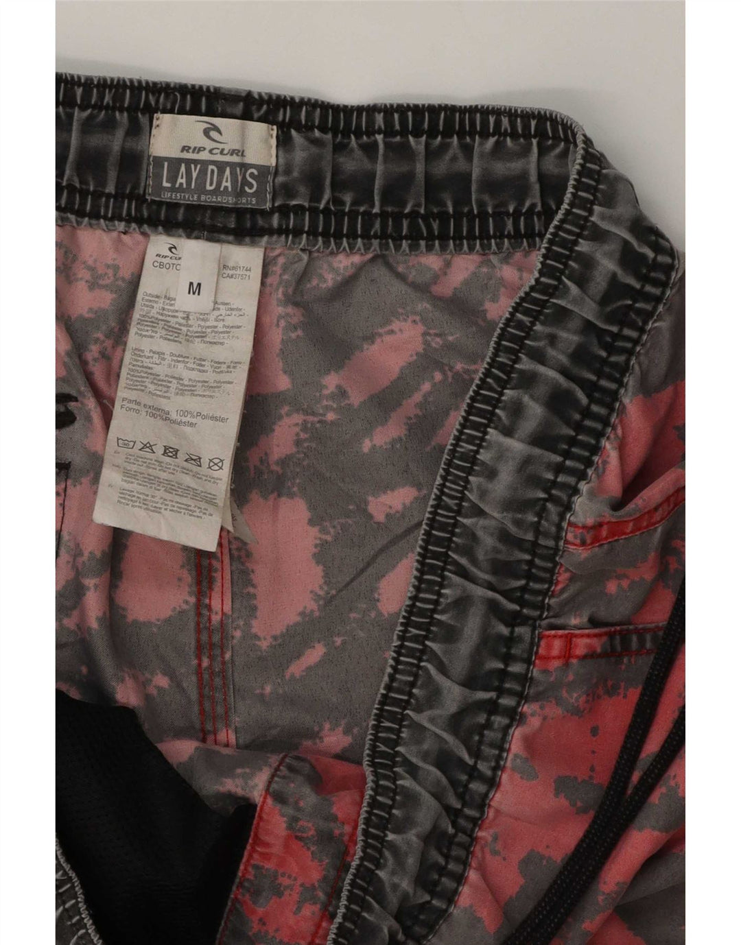 Rip Curl muške kratke kupaće hlače s apstraktnim uzorkom srednje crvene boje od poliestera