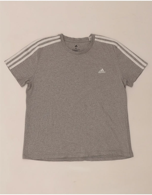 Adidas ženska majica kratkih rukava UK 20/22 XL sivi flekasti pamuk