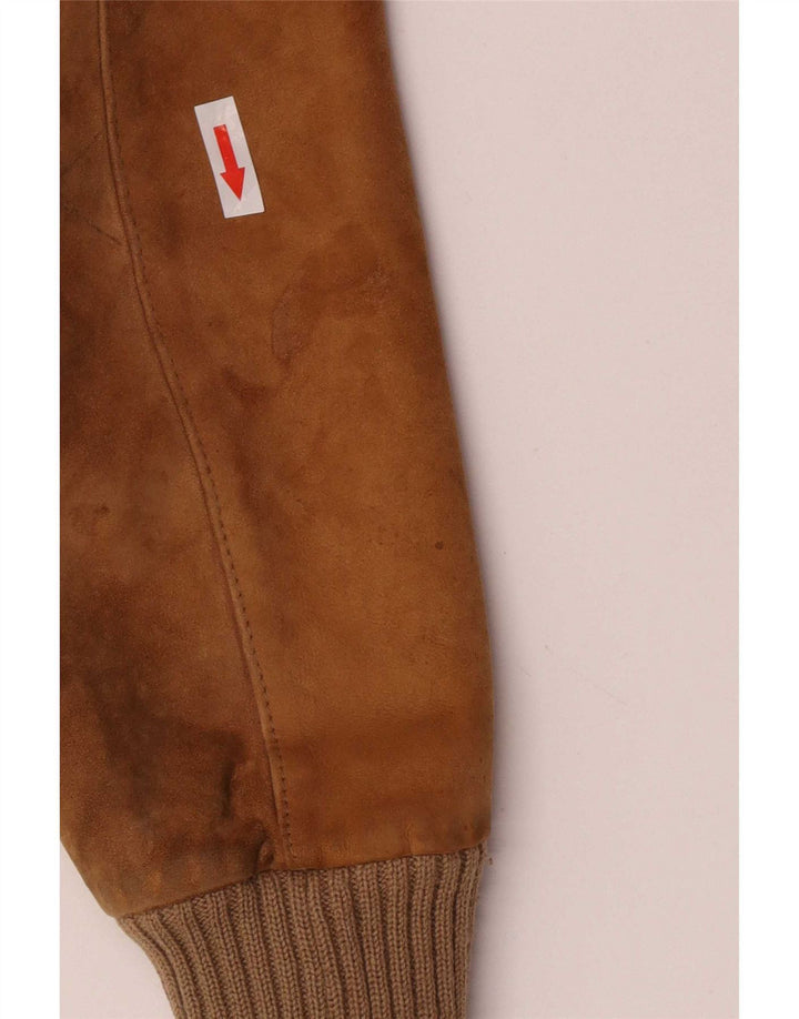 Vintage muška bomber jakna od brušene kože IT 48 srednje bež boje