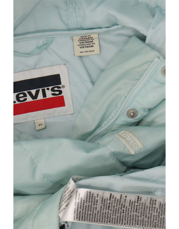 Levi's ženska podstavljena jakna s kapuljačom UK 6 XS plavi poliester