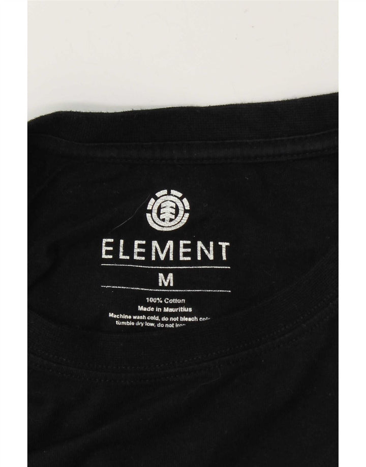 Element Muška grafička majica dugih rukava Srednje crni pamuk