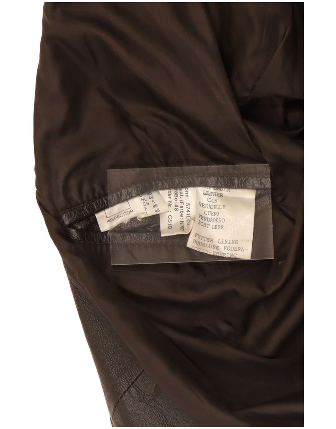 VINTAGE muška široka kožna jakna UK 36 Mala smeđa koža