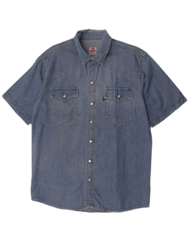 Levi's muška traper košulja kratkih rukava Srednje plava