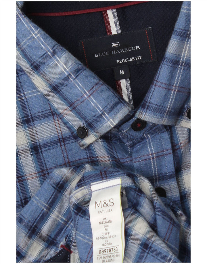 MARKS & SPENCER Muška plava plava karirana košulja plave boje