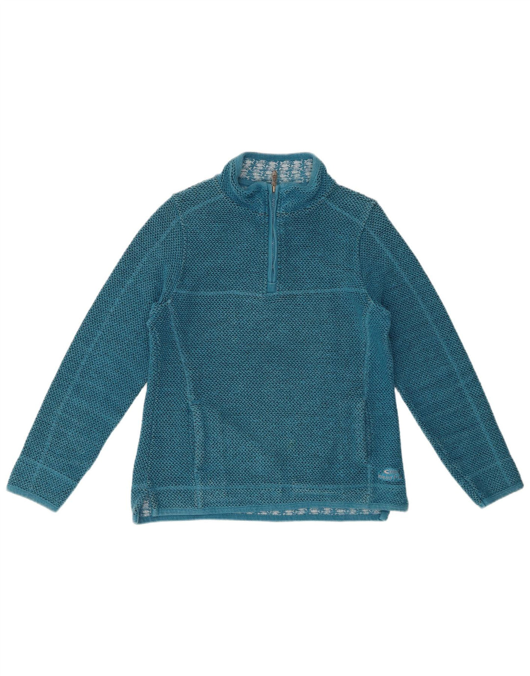 WEIRD FISH Ženska majica s izrezom s patentnim zatvaračem UK 12 srednje plavi pamuk