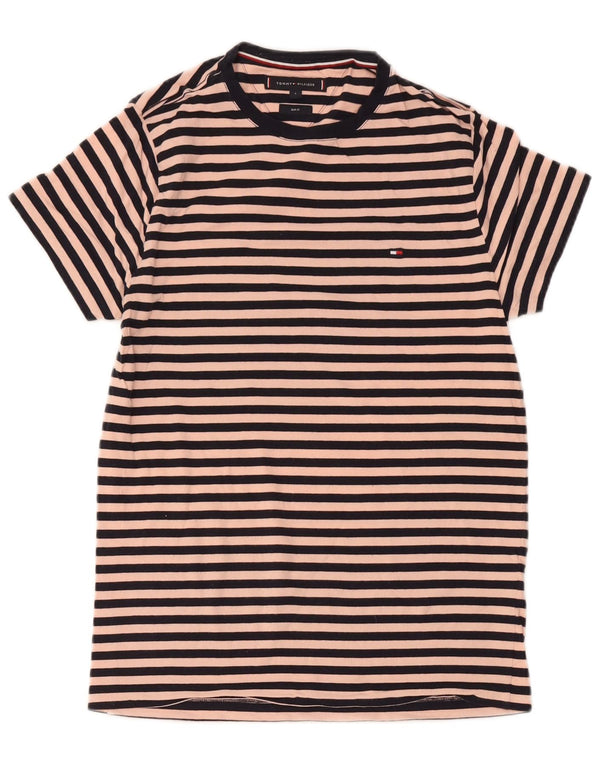 Tommy Hilfiger ženska uska majica kratkih rukava UK 10 Mala ružičasta prugasta