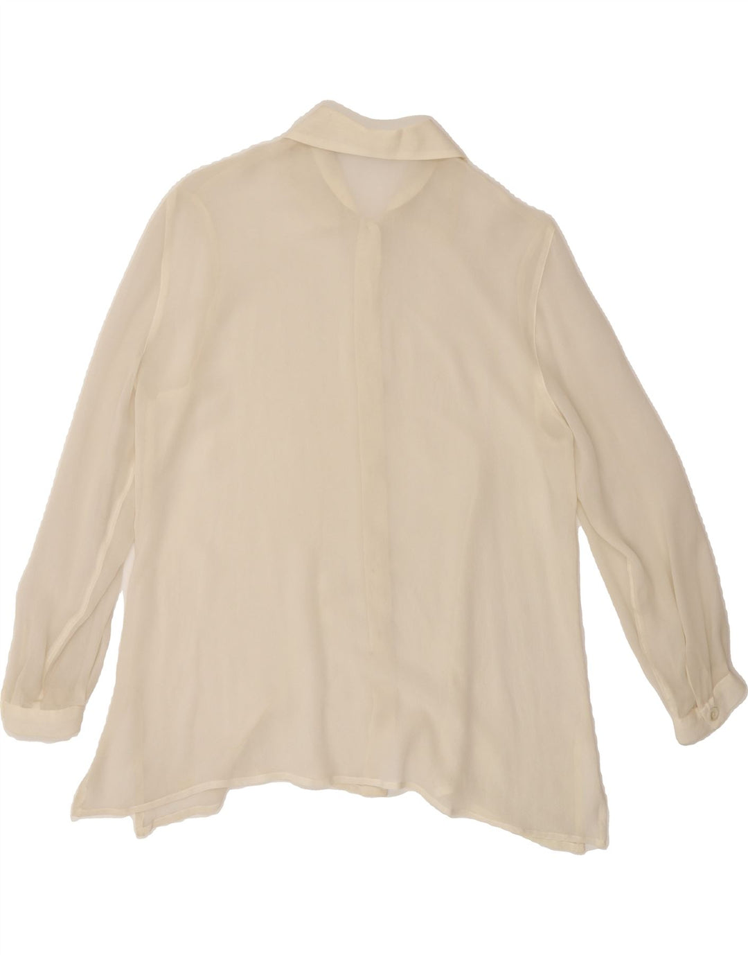 VINTAGE Womens Shirt Blouse UK 16 Large Beige Vintage Vintage and Second-Hand Vintage from Messina Hembry 