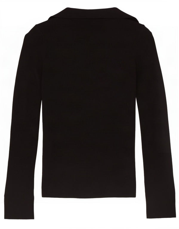 Massimo Dutti ženski kardigan pulover UK 10 Mala crna vunena