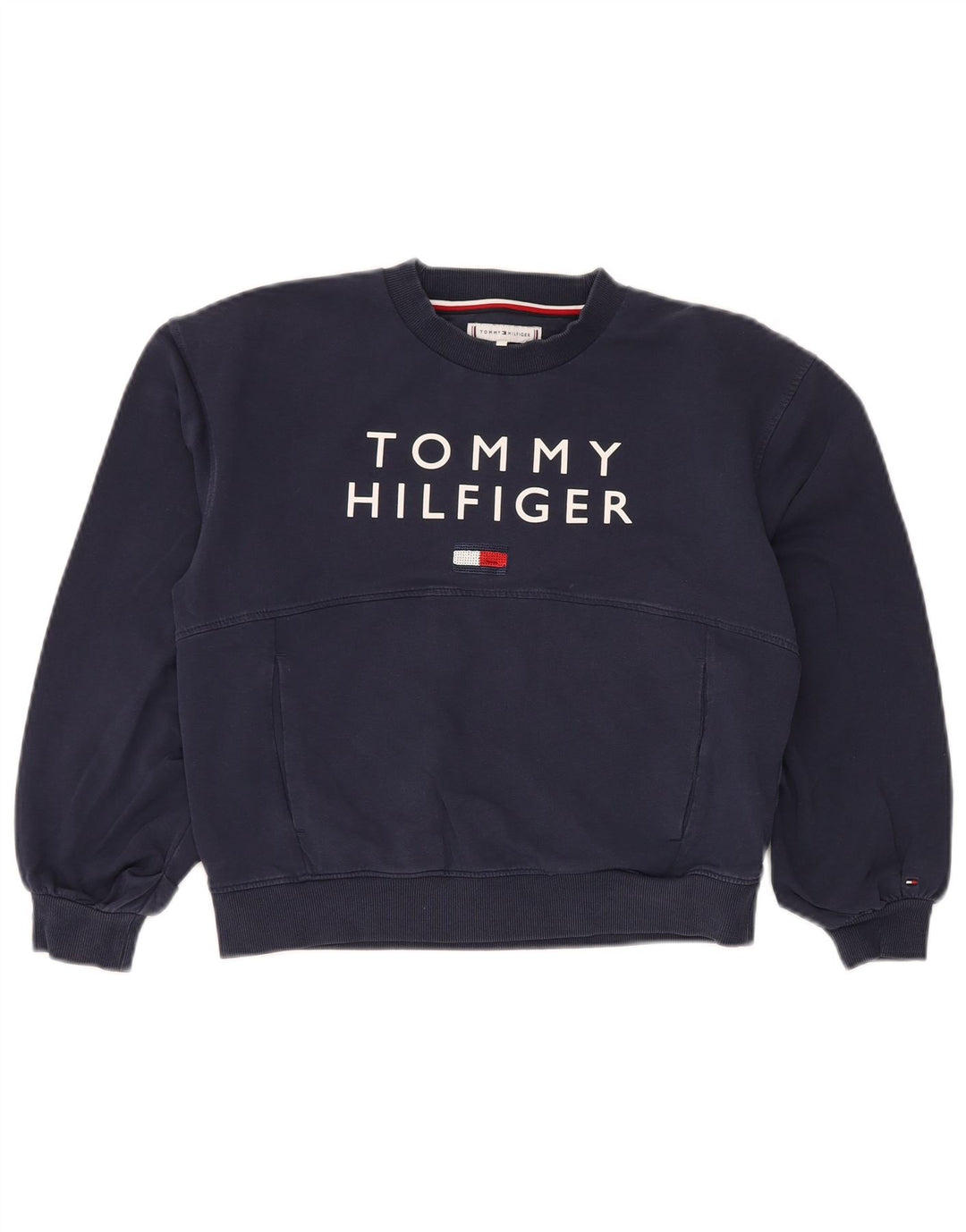TOMMY HILFIGER Kratka majica s motivima za djevojčice 11-12 godina tamnoplava