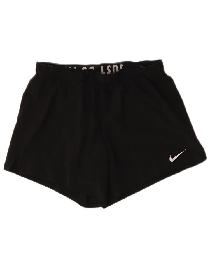 Nike ženske kratke sportske hlače Dri Fit UK 14 srednje crne boje od poliestera
