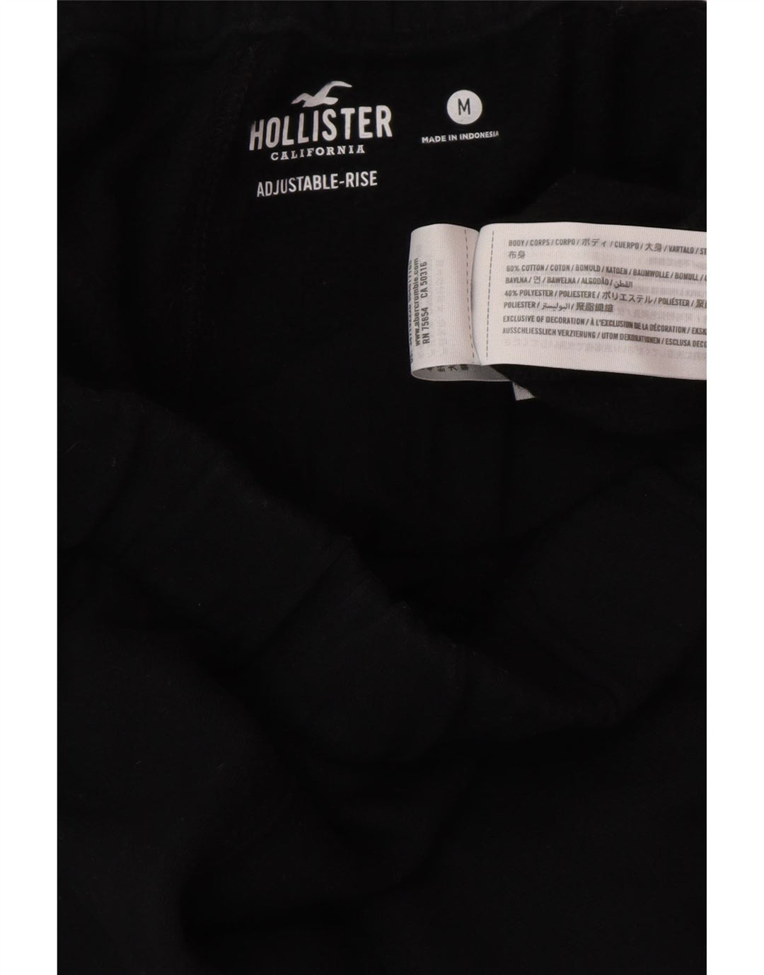 HOLLISTER Muška trenirka Hlače Joggers Srednje crni pamuk