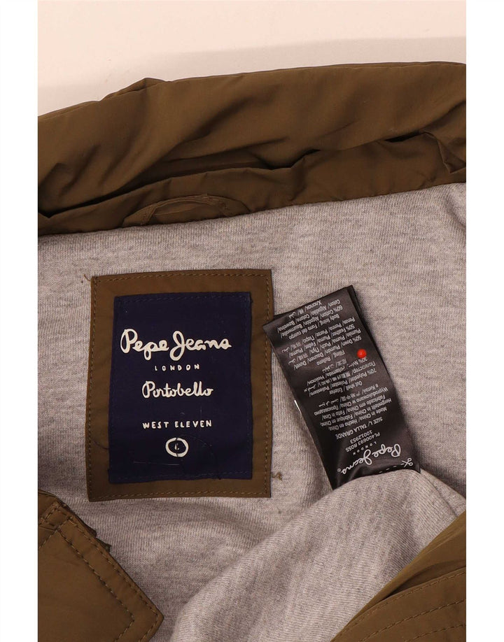 PEPE Jeans Ženska podstavljena jakna UK 16 Veliki kaki poliester