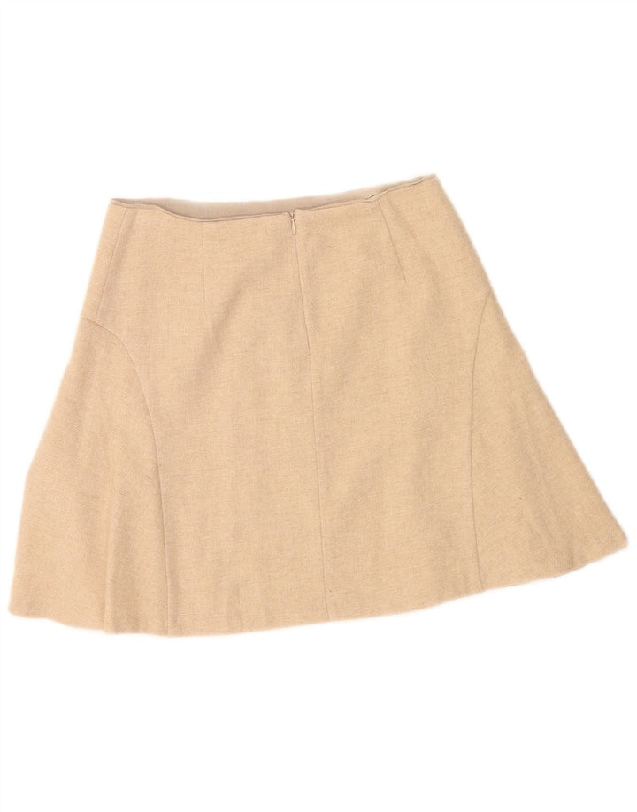 Ženska mini suknja Massimo Dutti EU 40 srednje W30 bež vuna