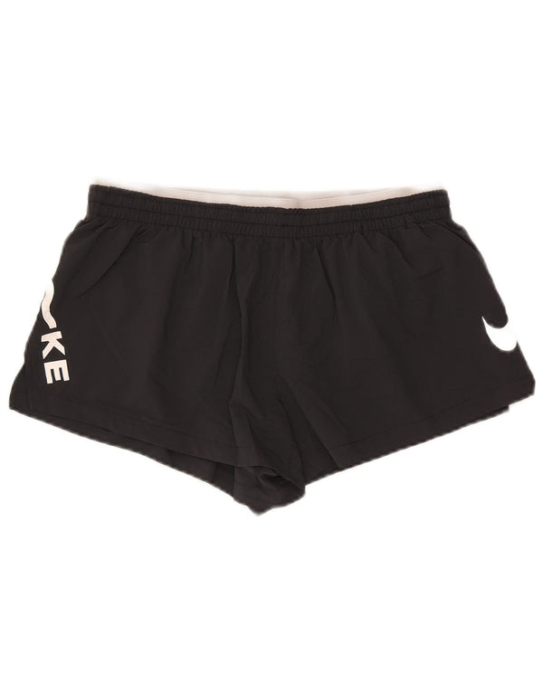 Nike Ženske Dri Fit Graphic Sport Shorts UK 12 Srednji crni poliester