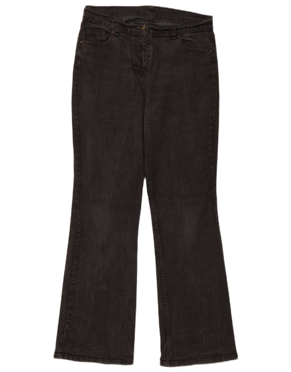 Marks & Spencer Ženske traperice Bootcut UK 12 srednje W30 L29 crni pamuk