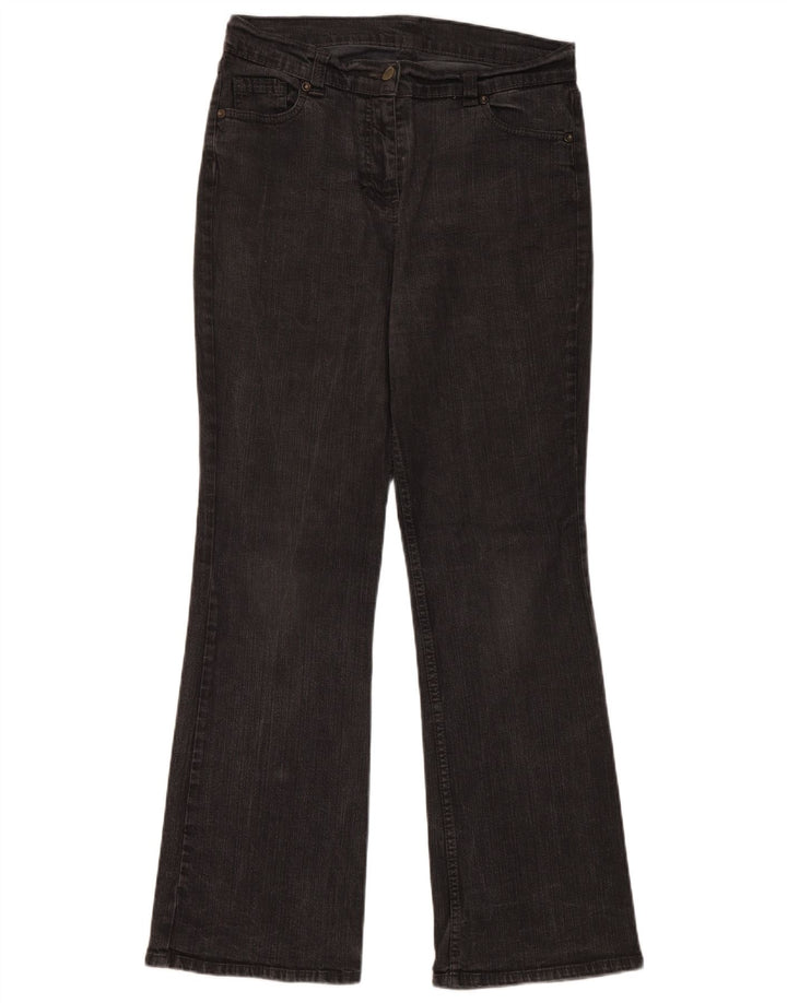 Marks & Spencer Ženske traperice Bootcut UK 12 srednje W30 L29 crni pamuk
