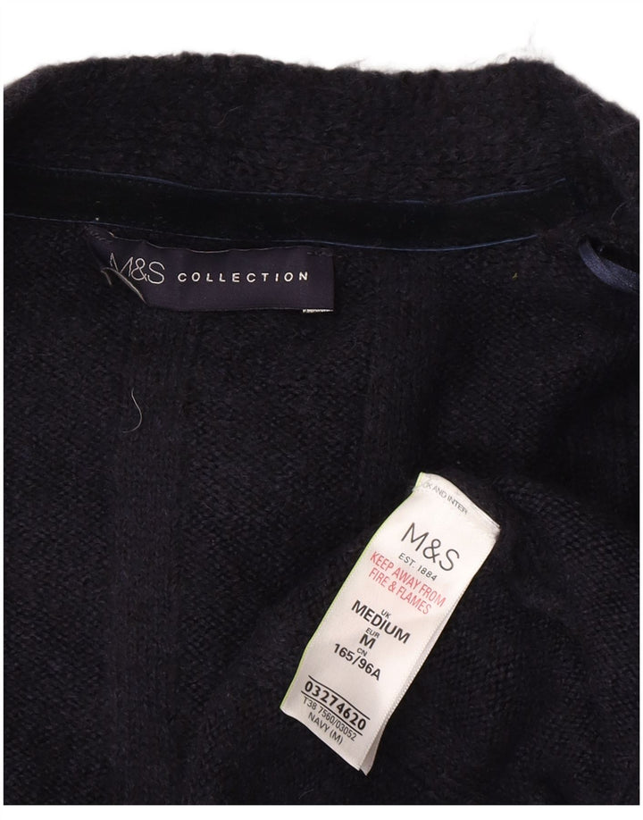 Marks & Spencer ženski dugi kardigan pulover UK 14 Srednje tamnoplavi