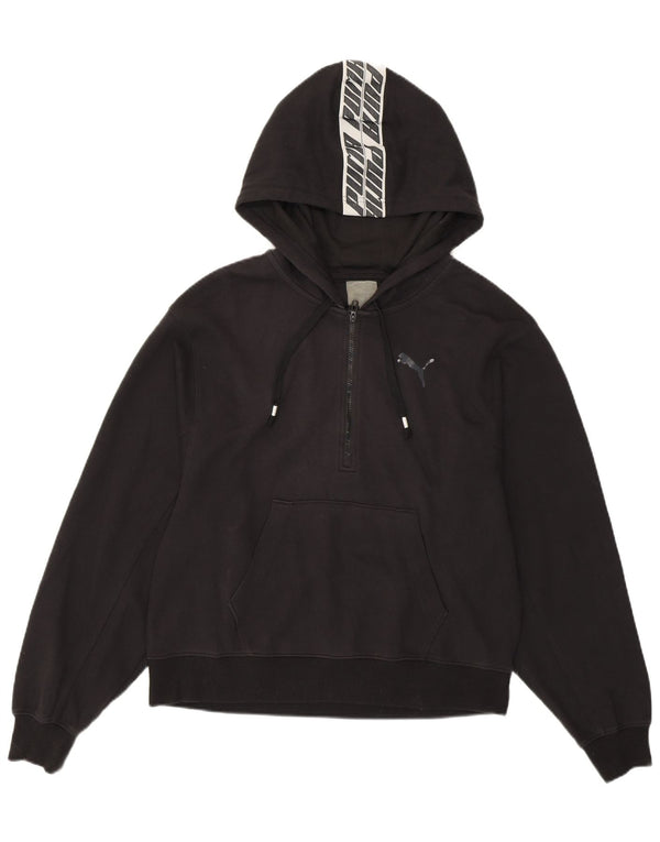 PUMA Ženska majica s kapuljačom s kapuljačom UK 16 Veliki crni pamuk