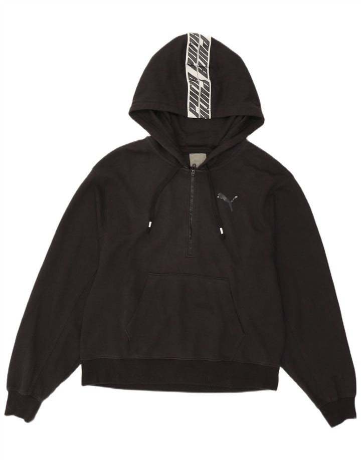 PUMA Ženska majica s kapuljačom s kapuljačom UK 16 Veliki crni pamuk