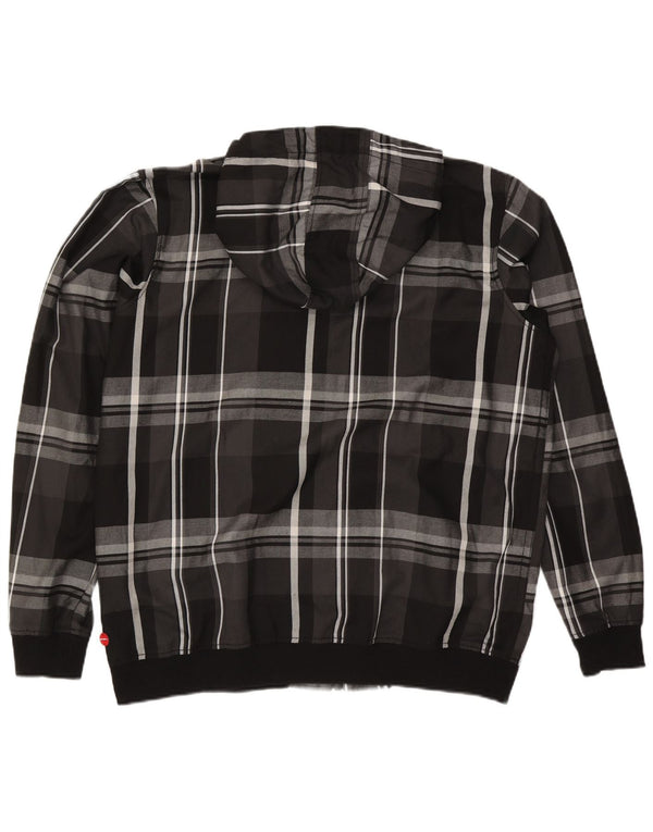 O'Neill muška bomber jakna s kapuljačom UK 46 2XL crni karirani poliester