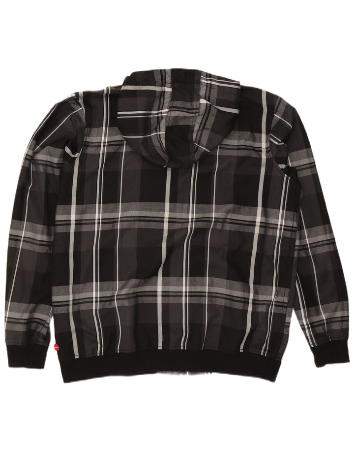 O'Neill muška bomber jakna s kapuljačom UK 46 2XL crni karirani poliester